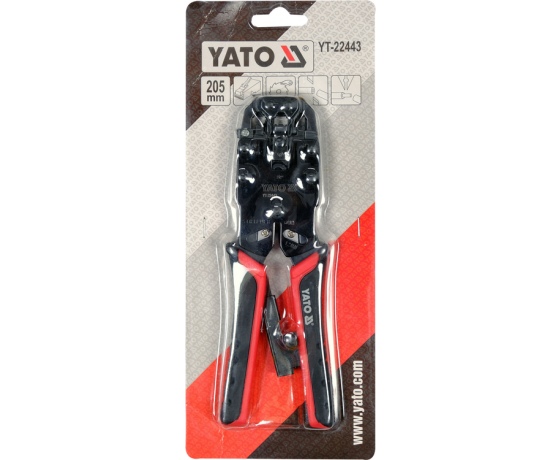 Фото 5 - Кліщі для обтискання і зачистки проводів YATO, тип RJ45, RJ10, RJ11, L= 205 мм
