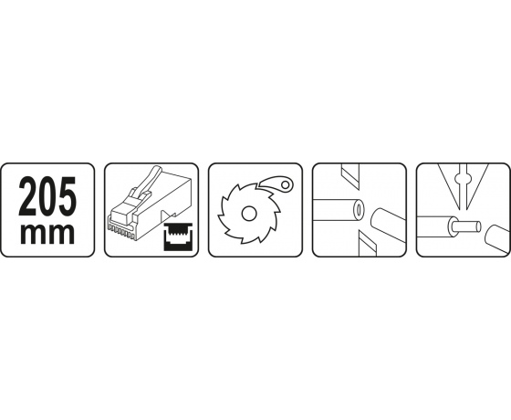 Фото 6 - Кліщі для обтискання і зачистки проводів YATO, тип RJ45, RJ10, RJ11, L= 205 мм
