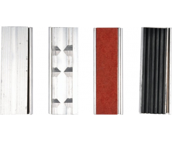 Фото 2 - Губки змінні до лещат м'які YATO: b= 100 мм, з алюмінієвою основою і магнітним кріпленням, 4 пари