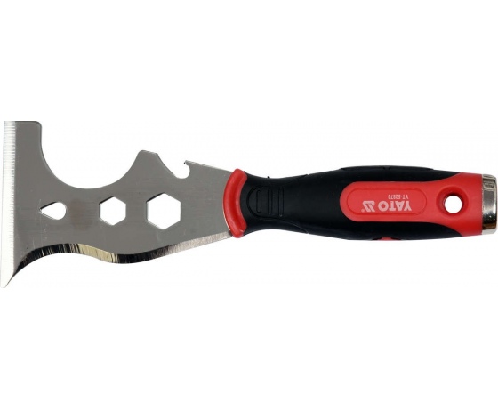 Фото 2 - Скребок з нержав. сталі з комбінов. конфігураціями лез YATO, ручка з гніздом з 4 викрутк. вставками