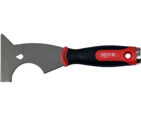 Фото 2 - Скребок з нержавіючої сталі YATO з комбінованими конфігураціями лез, 2-компонентна ручка