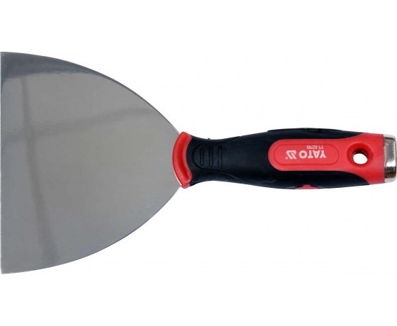 Фото 2 - Шпатель з нержавіючої сталі, шліфований YATO, 125 мм, двокомпонентна ручка з гніздом з 4 викрутк. вс