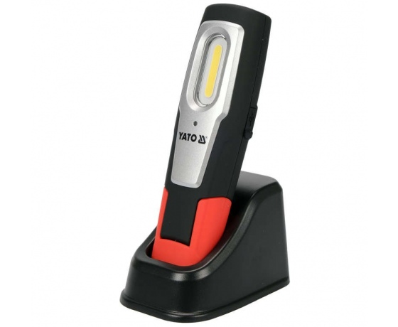 Фото 2 - Лампа світлодіодна переносна YATO 3.7 В акумулят. Li-Ion, 2 режими 600/250 Lm, зарядний USB пристрій