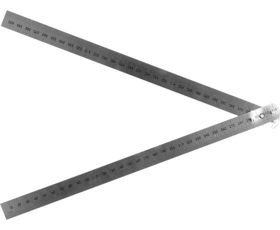 Фото 2 - Лінійка складана з нержавіючої сталі VOREL, l= 600 мм, 2 секції по 300 мм