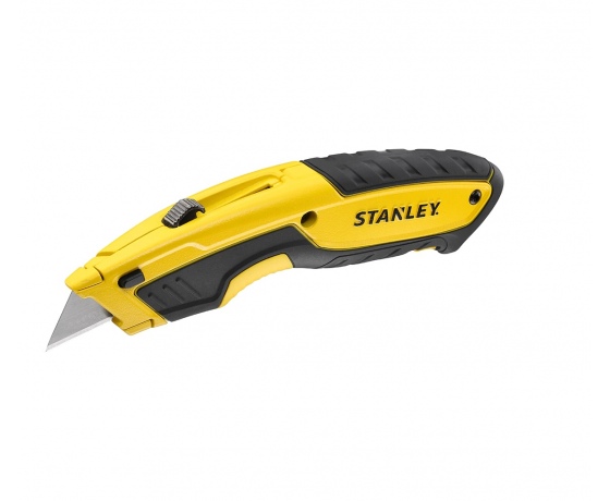 Фото 2 - Ніж з висувним трапецевидним лезом STANLEY: 5 позицій, в металевому корпусі + 3 леза