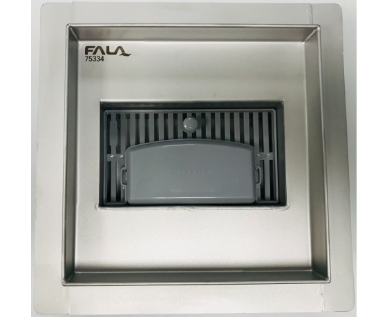 Фото 2 - Трап підлоговий зливний з нержавіючої сталі; 15x 15 см