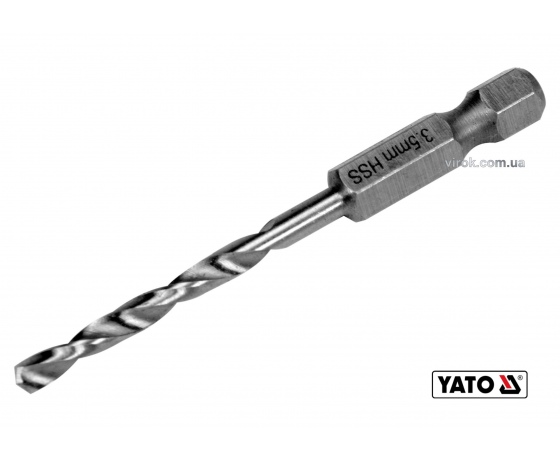 Фото 2 - Свердло по металу YATO 3.5 x 70/38 мм HEX-1/4