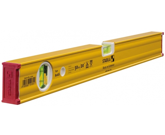 Фото 2 - Рівень STABILA Type 80 AS-2 : L= 50 см, 3 капсули. ударостійкий профіль (ребр.жостк) аморт. ковпачки