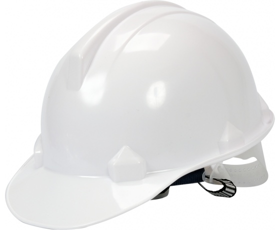 Фото 2 - Каска для захисту голови VOREL біла з матеріалу HDPE