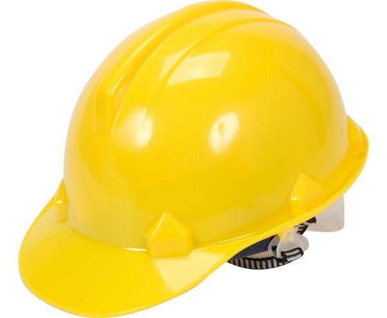 Фото 2 - Каска для захисту голови VOREL жовта з матеріалу HDPE