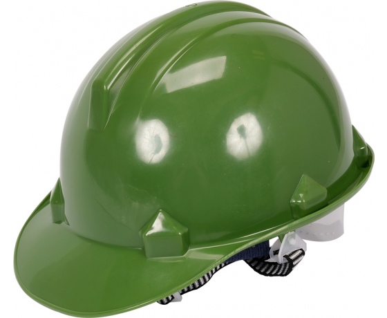 Фото 2 - Каска для захисту голови VOREL зелена з матеріалу HDPE