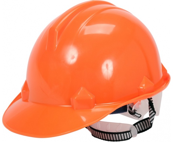Фото 2 - Каска для захисту голови VOREL оранжева з матеріалу HDPE