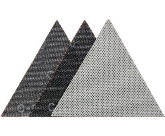 Фото 2 - Сітка абразивна, трикутна, на липучці по штукатурці до шліфмашини YATO: G80, l= 280 мм, 3 шт