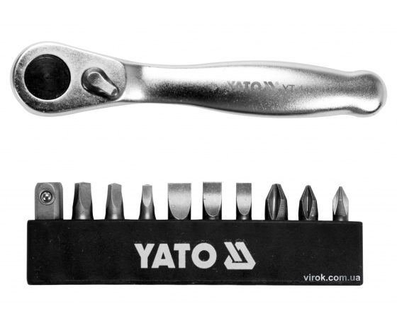 Фото 2 - Набір насадок викруткових з тріщаткою YATO 1/4