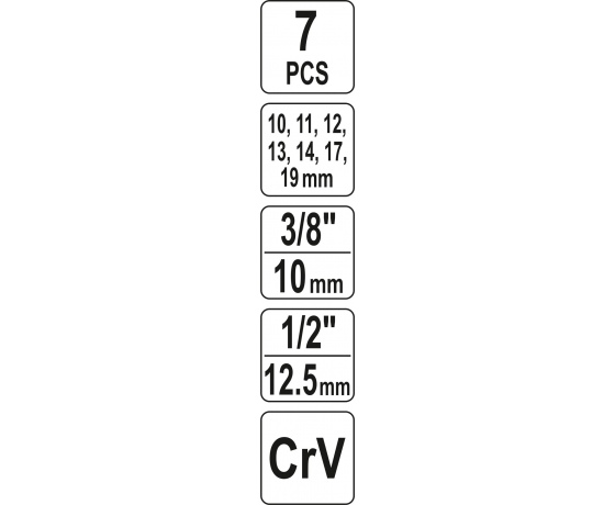 Фото 3 - Головки торцеві відкриті для лямбда-зондів і датчиків YATO 3/8