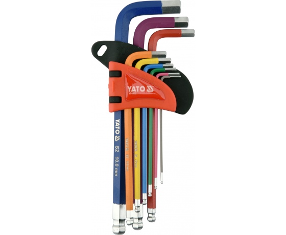 Фото 3 - Ключі шестигранні Г-подібні з кулькою YATO М1.5-10 мм