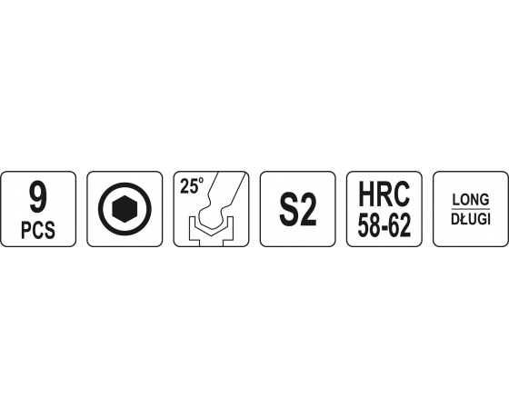 Фото 6 - Ключі шестигранні Г-подібні з кулькою YATO М1.5-10 мм