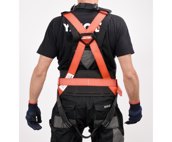 Фото 3 - Шлейки безпеки з лямками і стегновим пасом YATO для висотних робіт, поліестерові