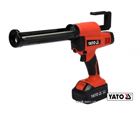 Фото 2 - Пістолет для клеїв і герметиків акумуляторний YATO Li-Ion 18 В 4 Агод для тюбів 225 мм 0.5-8 мм/с