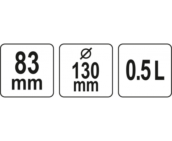 Фото 5 - Глечик гумовий для гіпсу і будівельних розчинів YATO, об'єм- 0,5 л, Ø= 130 мм, H= 83 мм