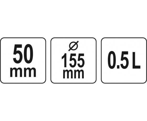 Фото 4 - Миска гумова, плоска для гіпсу і будівельних розчинів YATO, об'єм- 0,5 л, Ø= 155 мм, H= 50 мм