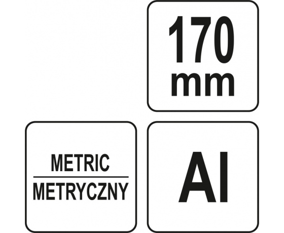 Фото 5 - Кутник алюмінієвий 90°-45°-45° YATO l= 170 мм з транспортиром і стрілкою