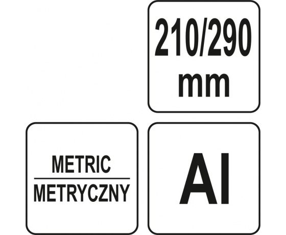 Фото 5 - Кутник алюмінієвий зі стопкою- 140 мм, 90°-45°-45° YATO l= 210/290 мм з транспортиром