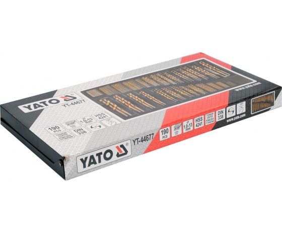 Фото 4 - Свердла по металу титанові YATO : HSS-TiN Ø= 1-13 мм. компл. 190 шт