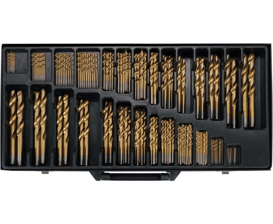 Фото 2 - Свердла по металу титанові YATO : HSS-TiN Ø= 1-13 мм. компл. 190 шт