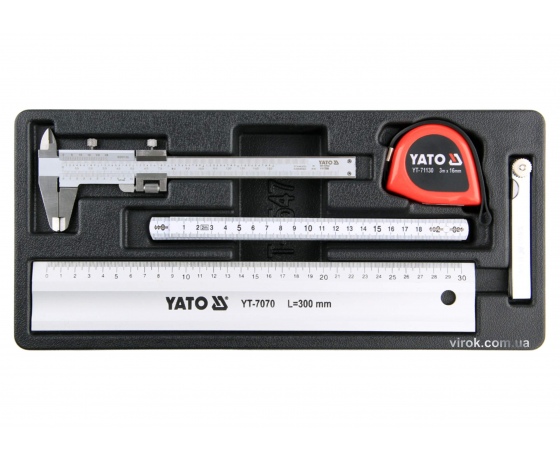 Фото 2 - Вклад до інструментальної шафи YATO вимірювальні інструменти 5 шт
