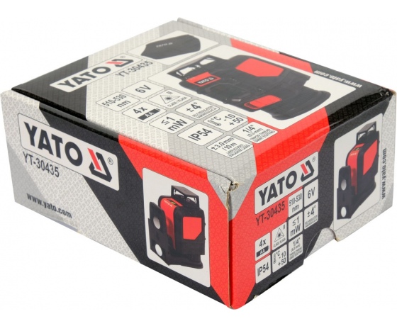 Фото 5 - Нівелір лазерний самонівелюючий YATO : 5 променів, точність- ±3 мм/ 10 м, верт./гориз. промені