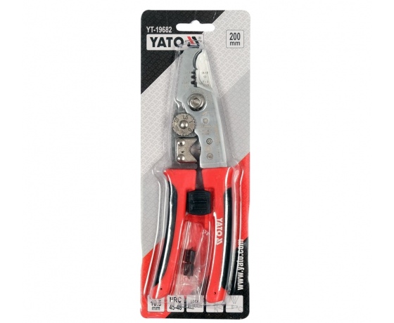 Фото 4 - Кліщі для обрізання і знімання ізоляції з провідників YATO Ø≤ 10,5 мм, L= 200 мм
