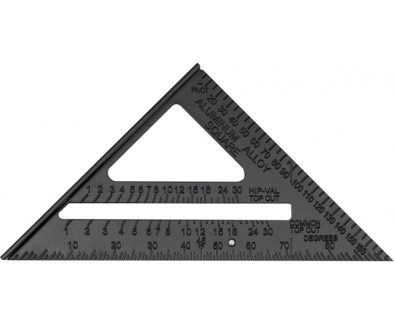 Фото 3 - Кутник алюмінієвий VOREL зі стопкою, 180х 180х 250 мм і метричною шкалою