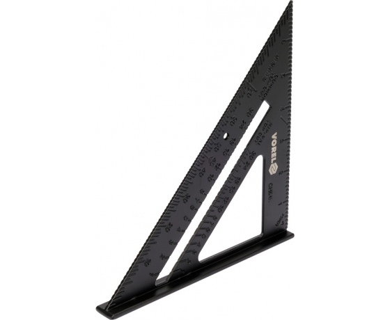 Фото 4 - Кутник алюмінієвий VOREL зі стопкою, 180х 180х 250 мм і метричною шкалою