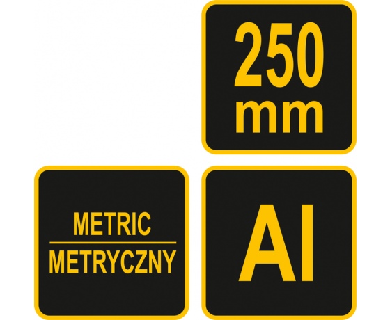 Фото 6 - Кутник алюмінієвий VOREL зі стопкою, 180х 180х 250 мм і метричною шкалою