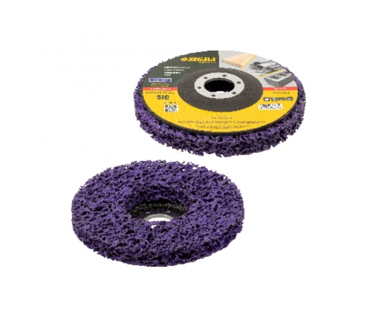 Фото 2 - Круг зачистной из нетканого абразива (коралл) Т27 Ø125×22.23мм фиолетовый жесткий SIGMA (9176661)