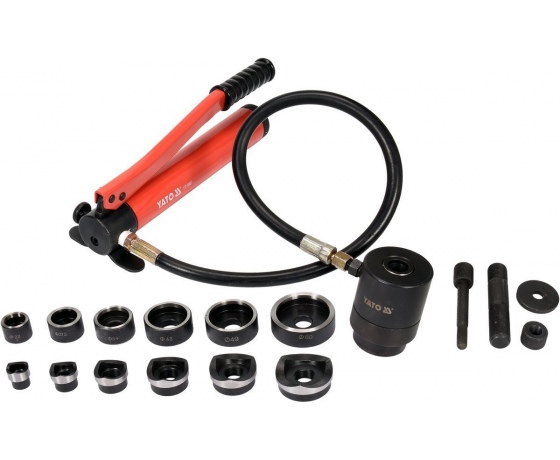 Фото 2 - Різак гідравлічний отворів YATO по листовому металу t≤ 4 мм, Ø= 22-60 мм