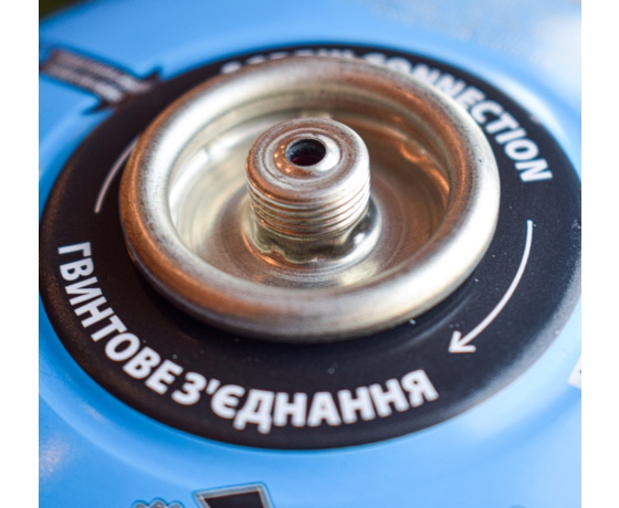 Фото 4 - Балон газовий 1-разовий VIROK з різьбою 500g/870ml. для плит/кемпінгу (EN417) BUTAN [12]