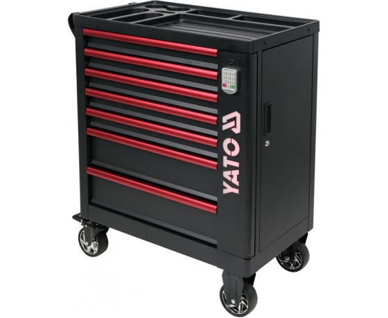 Фото 6 - Шафа-візок для інструментів YATO з 7 шуфлядами, 982x 755x 455 мм, кодовий замок
