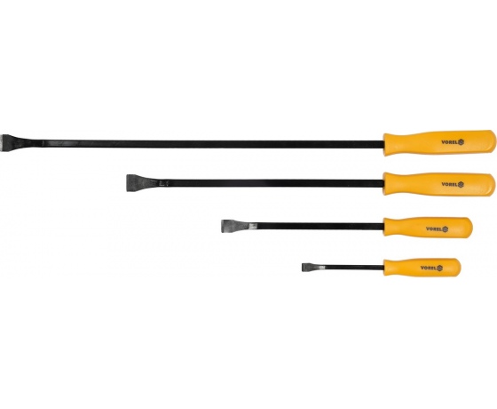 Фото 2 - Ломи з руків'ям VOREL; 4 шт. l= 195/ 305/ 445/ 600 мм, пруг- 11/ 16/ 21 мм