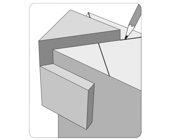 Фото 8 - Шаблон розмічальний YATO об'ємно кутовий зі шкалою, 60х 45х 45 мм