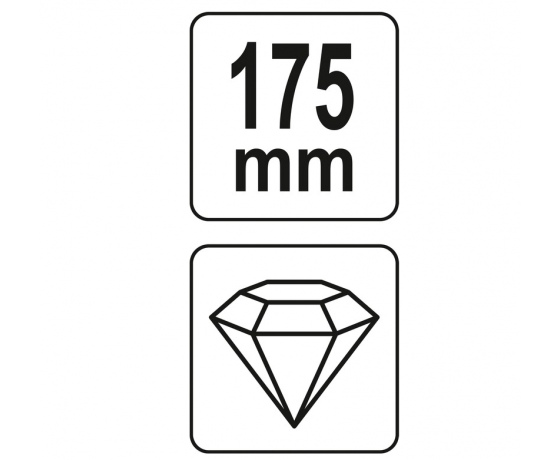 Фото 5 - Склоріз з алмазним пругом YATO : L= 175 мм