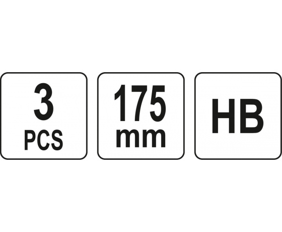 Фото 6 - Олівці столярні з твердістю HB YATO: L= 175х 5х 2 мм. 3 шт, в деревяній червоній оболонці