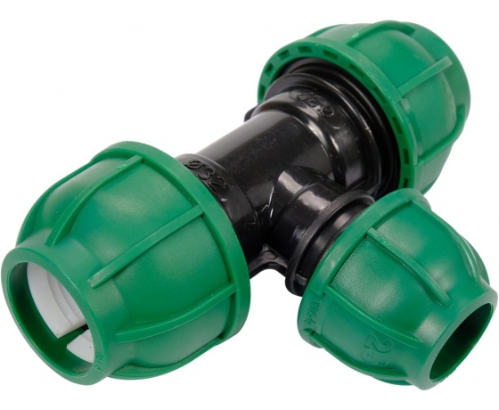 Фото 2 - Трійник сполучний водяних пластикових труб 32 мм- 25 мм- 32 мм FLO поліпропіленовий, для тиску 1 MPa