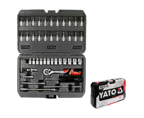Фото 2 - Набір насадок торцевих і викруткових YATO: квадрат 1/4