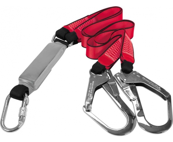 Фото 5 - Амортизатор 2-стрічковий для безпеки висотних робіт YATO, з карабінами. l= 1,8 м, M= 100 кг