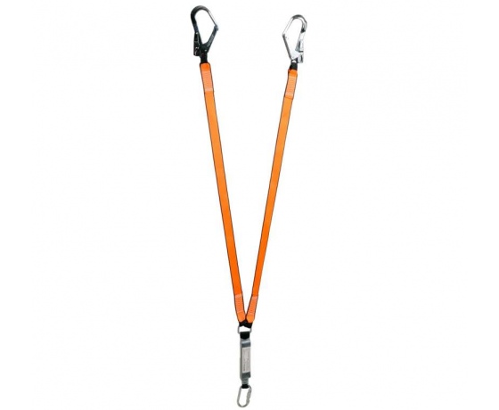 Фото 2 - Амортизатор 2-стрічковий для безпеки висотних робіт YATO, з карабінами. l= 1,8 м, M= 100 кг