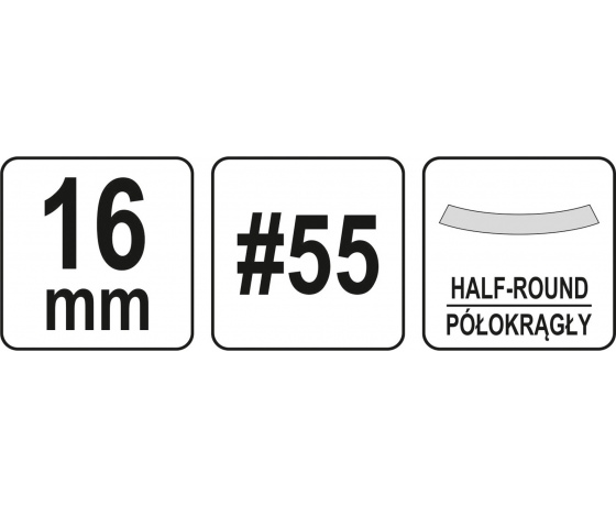 Фото 3 - Стамеска напівкругла YATO 16 x 125 x 112 мм