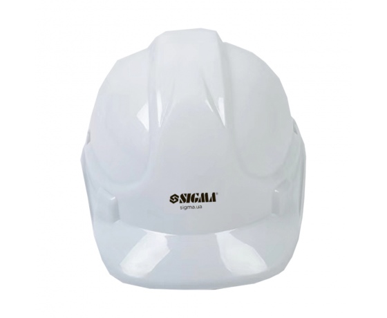 Фото 2 - Каска строительная 8 точек крепления (белая) SIGMA (9414501)