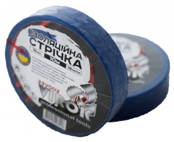 Фото 2 - Стрічка ізоляційна VIROK : 15мм х 10 м (18мкм) CИНЯ [15/240]